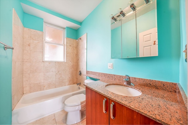 3002 W Montrose Ave Unit 2A, Chicago, IL 60618 - bathroom featuring vanity, shower / bathtub combination, and tile patterned floors