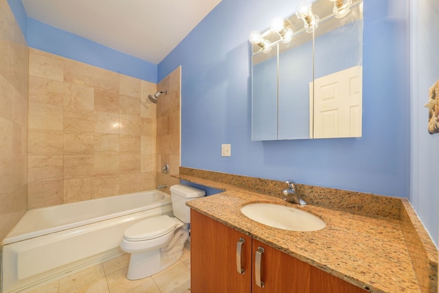 3002 W Montrose Ave Unit 2A, Chicago, IL 60618 - bathroom featuring vanity, shower / tub combination, and tile patterned floors