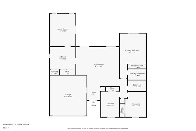 895 Fieldside Ln, Aurora, IL 60504 - view of home floor plan