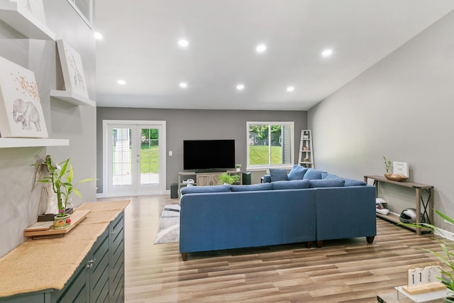 895 Fieldside Ln, Aurora, IL 60504 - living area featuring light wood-style floors and recessed lighting