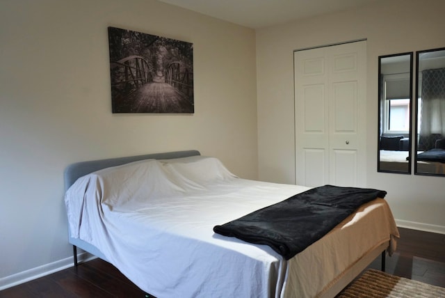 8234 Portsmouth Dr Unit D, Darien, IL 60561 - bedroom with wood finished floors and a closet