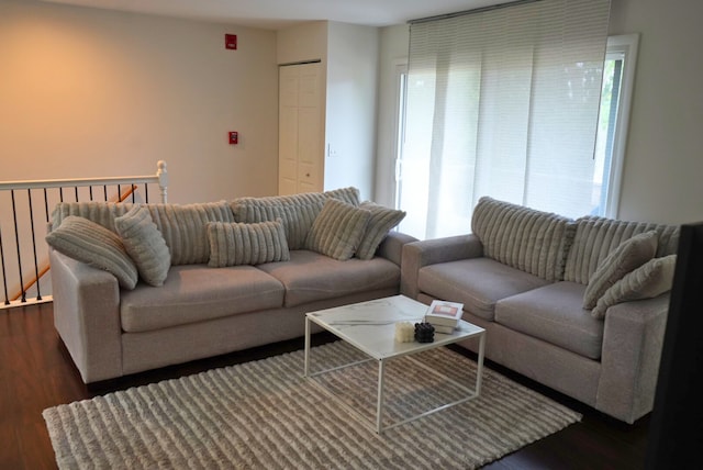 8234 Portsmouth Dr Unit D, Darien, IL 60561 - living room featuring dark wood finished floors
