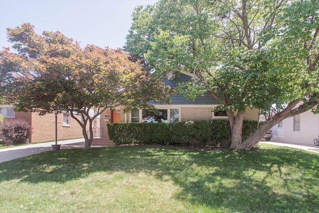 117 N Kenilworth Ave, Mount Prospect, IL 60056 - obstructed view of property featuring brick siding and a front lawn