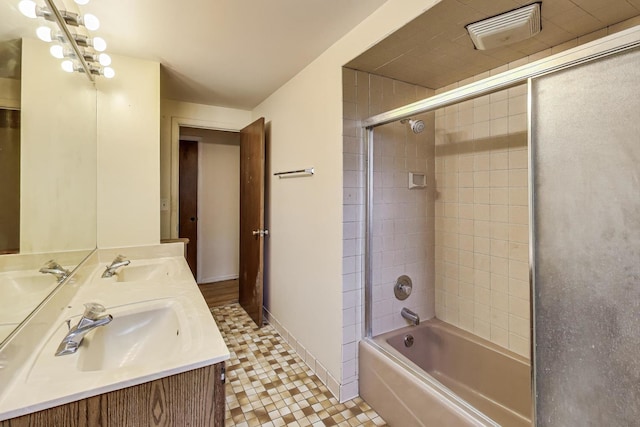 418 Surrey Ln, Lindenhurst, IL 60046 - full bathroom with double vanity and bathtub / shower combination