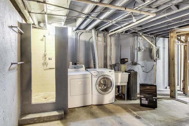 418 Surrey Ln, Lindenhurst, IL 60046 - below grade area with independent washer and dryer