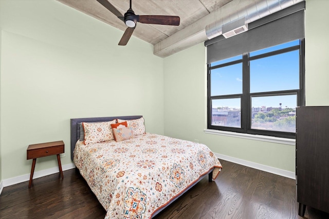 811 W 15th Pl Unit 709, Chicago, IL 60608 - bedroom featuring wood finished floors and ceiling fan