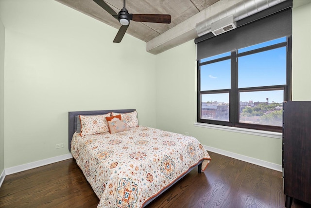 811 W 15th Pl Unit 709, Chicago, IL 60608 - bedroom with wood finished floors and a ceiling fan