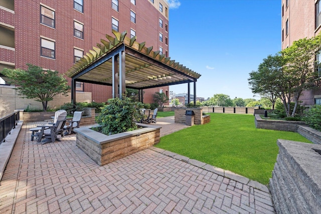 811 W 15th Pl Unit 709, Chicago, IL 60608 - view of patio with a pergola