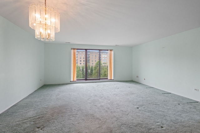 1717 W Crystal Ln Unit 310, Mount Prospect, IL 60056 - carpeted spare room with a chandelier