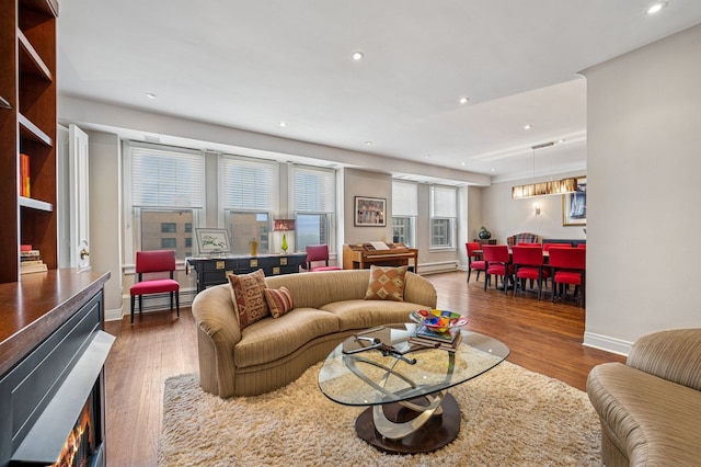 5000 S E End Ave Unit 18C, Chicago, IL 60615 - living area featuring wood finished floors and recessed lighting