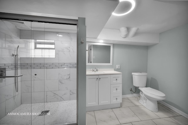11402 S Calumet Ave, Chicago, IL 60628 - full bathroom with marble finish flooring, a stall shower, and vanity