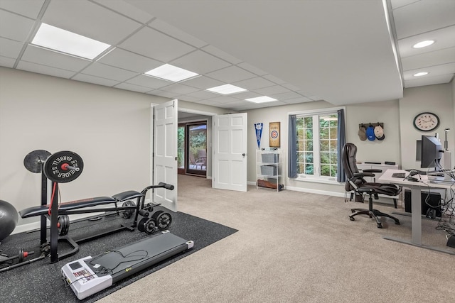124 Hidden Oaks Dr, Barrington, IL 60010 - home office featuring carpet floors and recessed lighting