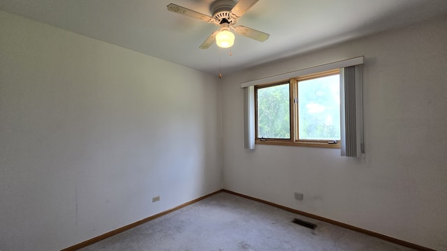 7121 Oak Grove Ave, Justice, IL 60458 - spare room featuring ceiling fan and carpet floors