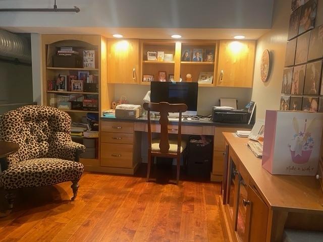 212 N Center St Unit 205, Bloomington, IL 61701 - office space featuring built in desk and light wood-type flooring