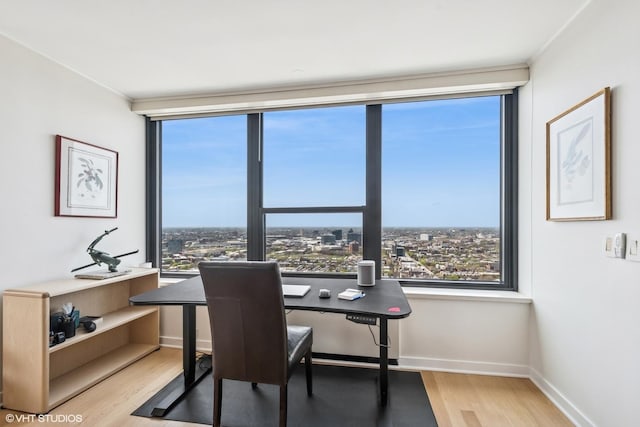 1560 N Sandburg Ter Unit 4301-4303, Chicago, IL 60610 - office space featuring wood finished floors and baseboards