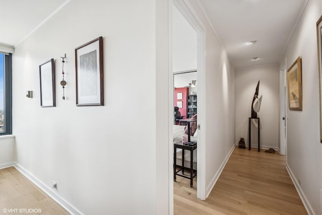 1560 N Sandburg Ter Unit 4301-4303, Chicago, IL 60610 - hallway with light wood finished floors and baseboards