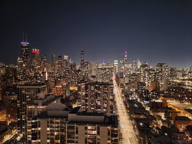 1560 N Sandburg Ter Unit 4301-4303, Chicago, IL 60610 - city view with a view of city lights