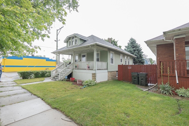 96 Interocean Ave, South Chicago Heights, IL 60411 - bungalow-style house with covered porch and stairway