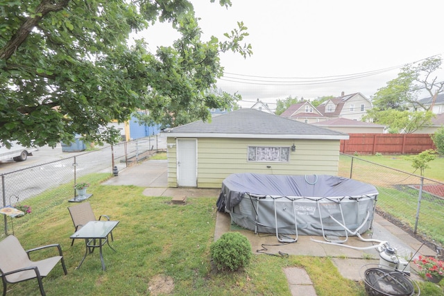 96 Interocean Ave, South Chicago Heights, IL 60411 - fenced backyard featuring an outdoor structure