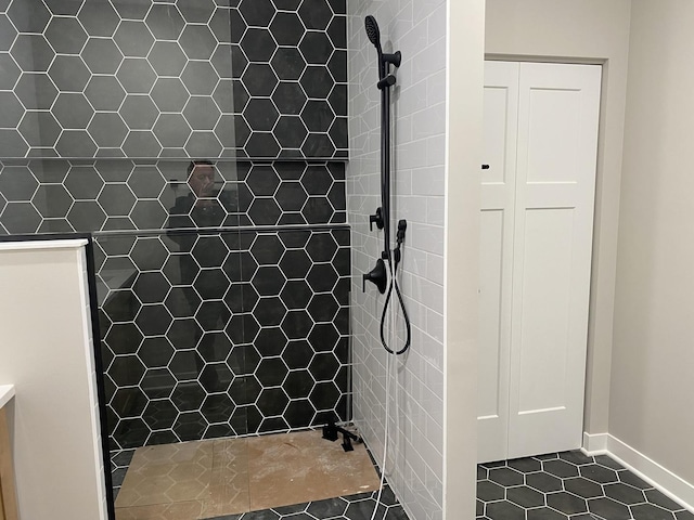 24433 W Bantry Ln, Shorewood, IL 60404 - laundry area featuring dark tile patterned floors
