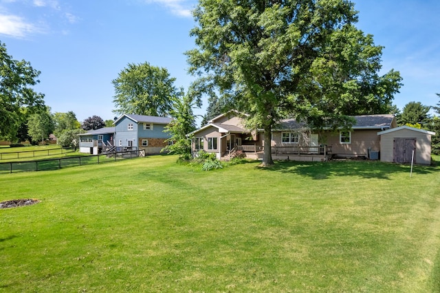2689 Lynnville Ct, Lindenwood, IL 61049 - fenced yard with a shed