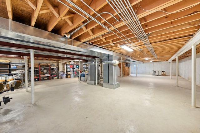 484 W Haleys Hill Ct, Palatine, IL 60074 - unfinished below grade area with heating unit