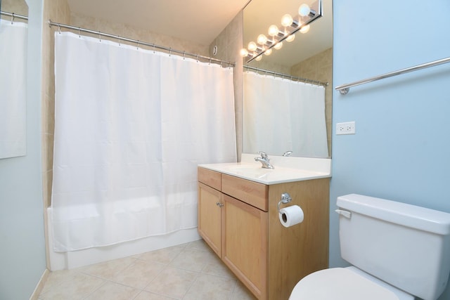 1101 S State St Unit 407, Chicago, IL 60605 - bathroom with vanity, tile patterned floors, and shower / bath combination with curtain