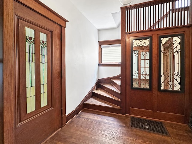 2423 Collins St, Blue Island, IL 60406 - entryway with hardwood / wood-style flooring and stairway