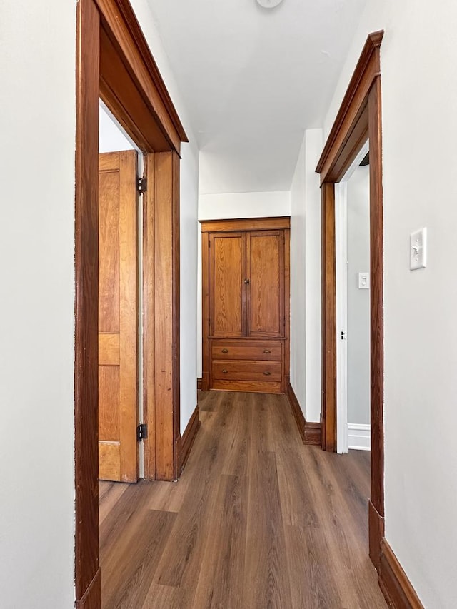 2423 Collins St, Blue Island, IL 60406 - hall with dark wood finished floors and baseboards