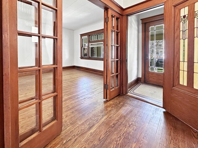 2423 Collins St, Blue Island, IL 60406 - foyer featuring wood finished floors and crown molding