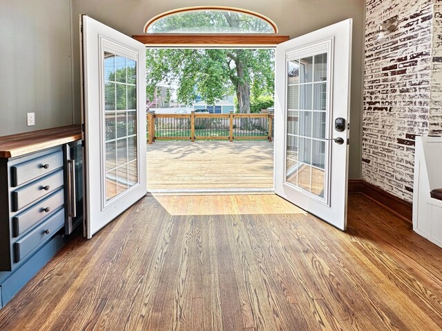 2423 Collins St, Blue Island, IL 60406 - doorway to outside featuring wood finished floors