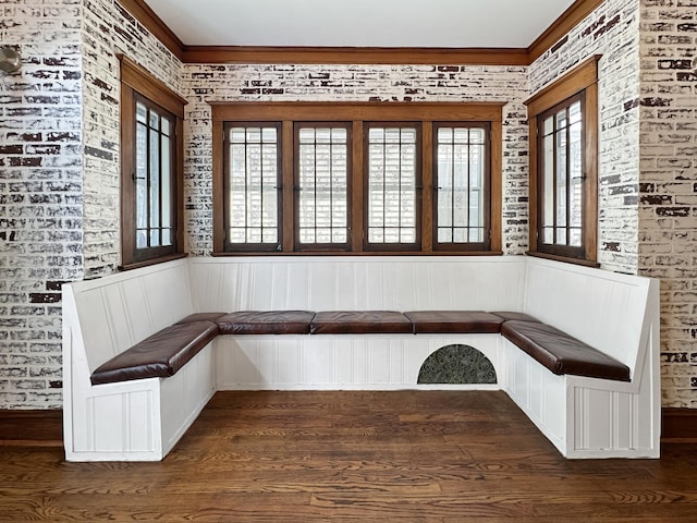 2423 Collins St, Blue Island, IL 60406 - unfurnished room with dark wood-style floors, healthy amount of natural light, and crown molding