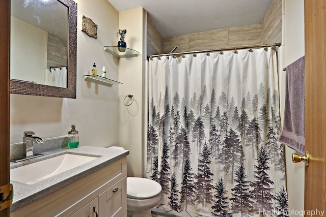 7523 Hickory, Wonder Lake, IL 60097 - bathroom with vanity and a shower with shower curtain