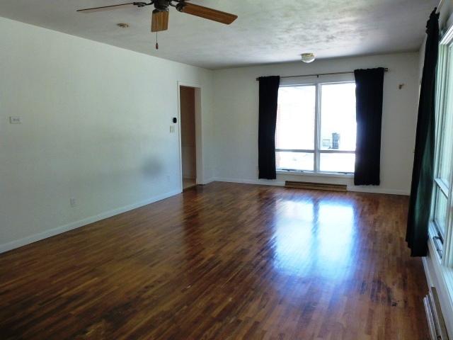 503 S Wilson St, Clinton, IL 61727 - spare room with ceiling fan and dark wood-style floors
