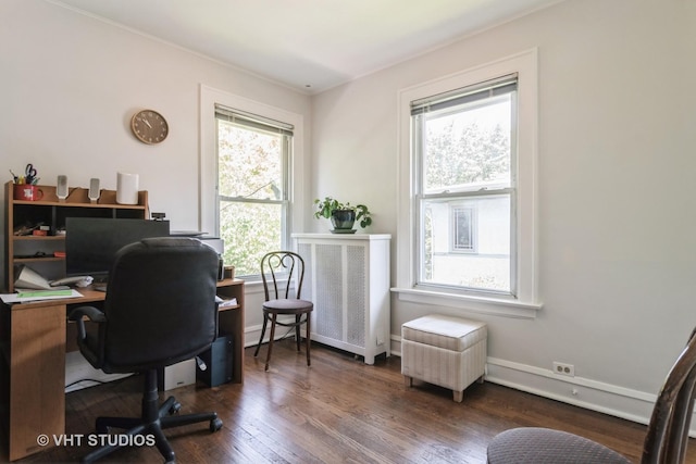 807 Fair Oaks Ave, Oak Park, IL 60302 - office space with wood finished floors and radiator heating unit