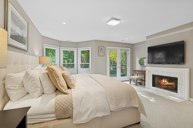 1725 N Fremont St, Chicago, IL 60614 - bedroom with a premium fireplace, recessed lighting, and carpet flooring