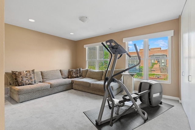 1725 N Fremont St, Chicago, IL 60614 - workout area with carpet floors and recessed lighting
