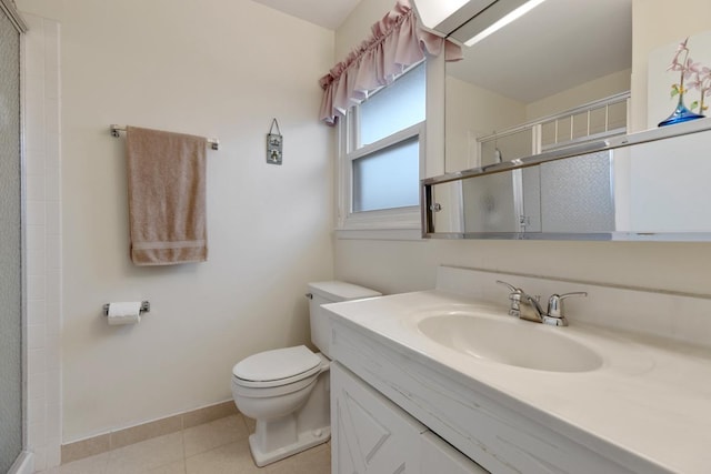 57 Brantwood Ave, Elk Grove Village, IL 60007 - bathroom with a stall shower, vanity, and tile patterned flooring