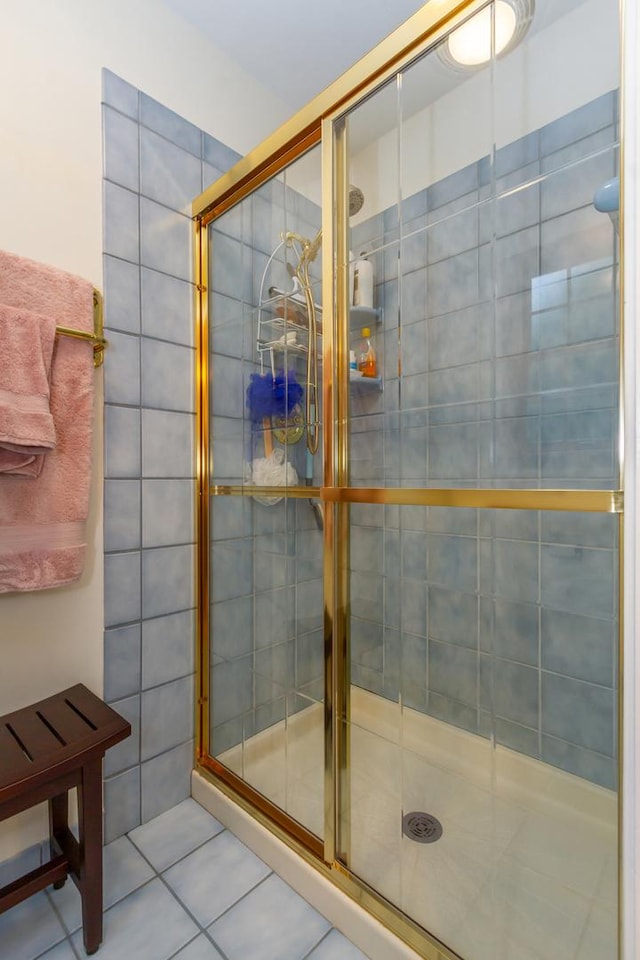1304 W Whytecliff Rd, Palatine, IL 60067 - bathroom with a stall shower and tile patterned floors