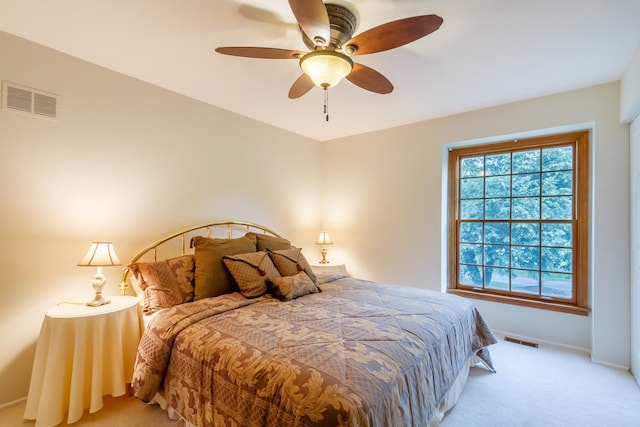 1304 W Whytecliff Rd, Palatine, IL 60067 - bedroom featuring light colored carpet and ceiling fan