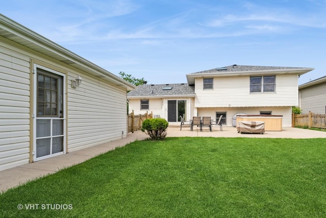 1700 Cumberland Dr, Plainfield, IL 60586 - rear view of property featuring a hot tub and a patio