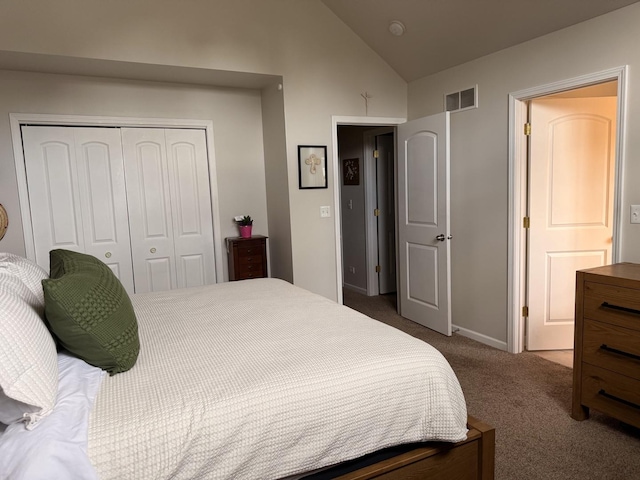 6 Kimberly Dr, Spring Valley, IL 61362 - carpeted bedroom featuring a closet and lofted ceiling