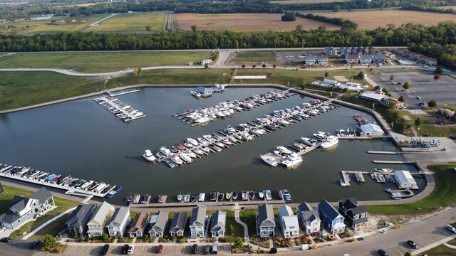 210 Leeward Way, Ottawa, IL 61350 - aerial view of property and surrounding area with a marina and a large body of water
