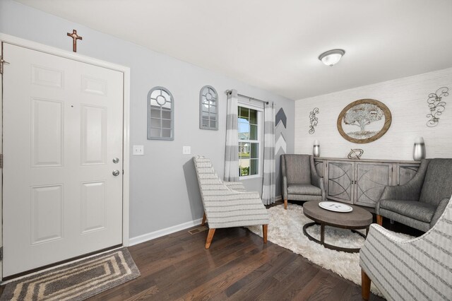 1680 Rockport Rd, Hampshire, IL 60140 - living area with dark wood finished floors and baseboards