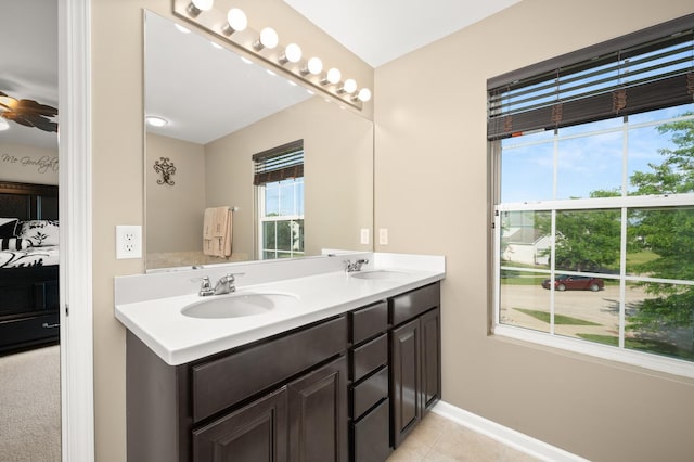1680 Rockport Rd, Hampshire, IL 60140 - full bathroom with double vanity and tile patterned floors