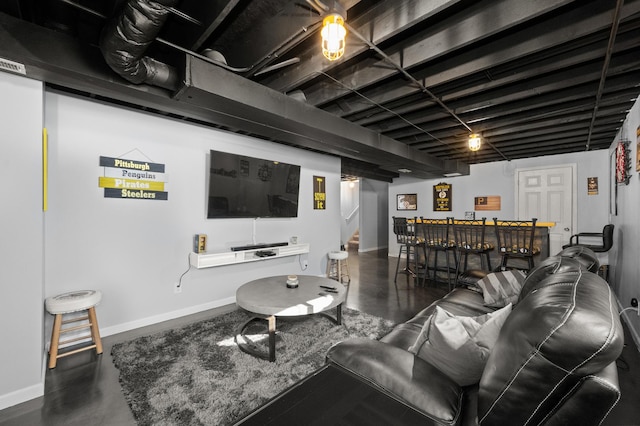 1680 Rockport Rd, Hampshire, IL 60140 - living room with a bar and baseboards