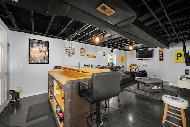 1680 Rockport Rd, Hampshire, IL 60140 - indoor dry bar featuring concrete floors