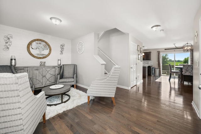 1680 Rockport Rd, Hampshire, IL 60140 - living area featuring stairway and wood finished floors