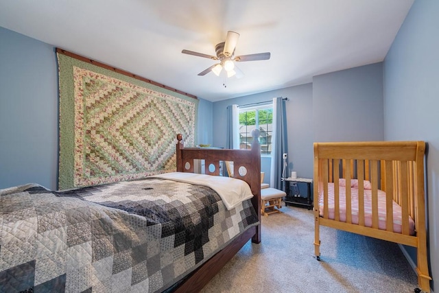 2001 Jeffrey Ln, Elgin, IL 60123 - bedroom with carpet flooring and a ceiling fan