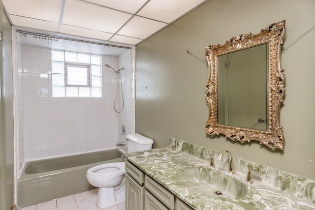 15407 Sunset Dr, Dolton, IL 60419 - bathroom with vanity, shower / washtub combination, and tile patterned flooring